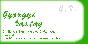 gyorgyi vastag business card